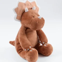 Best Noukie's Peluche Tricéraptos Ops en veloudoux cannelle (32 cm)