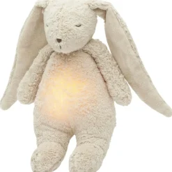 Peluche veilleuse lapin nature bio avec sons & lumières sable 2.0|Moonie Discount