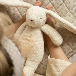 Peluche veilleuse lapin nature bio avec sons & lumières sable 2.0|Moonie Discount