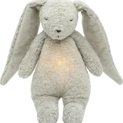 Peluche veilleuse lapin nature bio avec sons & lumières gris 2.0|Moonie Clearance