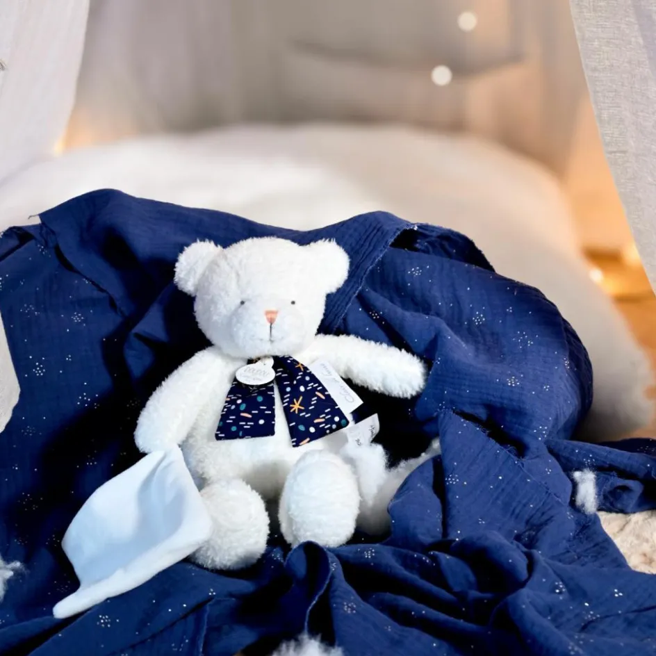 New Doudou et Compagnie Peluche veilleuse Ours Pantin luminescent Clair de Lune (28 cm)