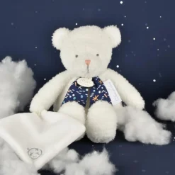 New Doudou et Compagnie Peluche veilleuse Ours Pantin luminescent Clair de Lune (28 cm)