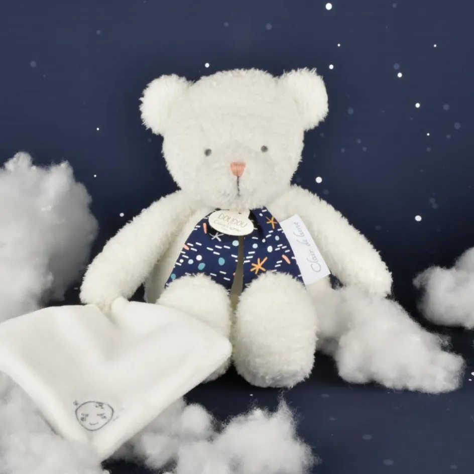 New Doudou et Compagnie Peluche veilleuse Ours Pantin luminescent Clair de Lune (28 cm)