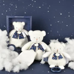 New Doudou et Compagnie Peluche veilleuse Ours Pantin luminescent Clair de Lune (28 cm)