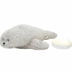 Peluche veilleuse Phoque nature bio gris|Moonie Sale