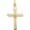 Pendentif Croix arrondie (or jaune 9 carats)|Baby bijoux Best