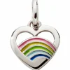 Outlet Baby bijoux Pendentif Cœur Arc-en-ciel (argent)