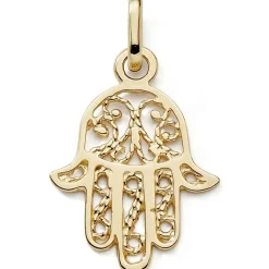 Sale Baby bijoux Pendentif Main de Fatma ornementée 1,7 cm (or jaune 375°)