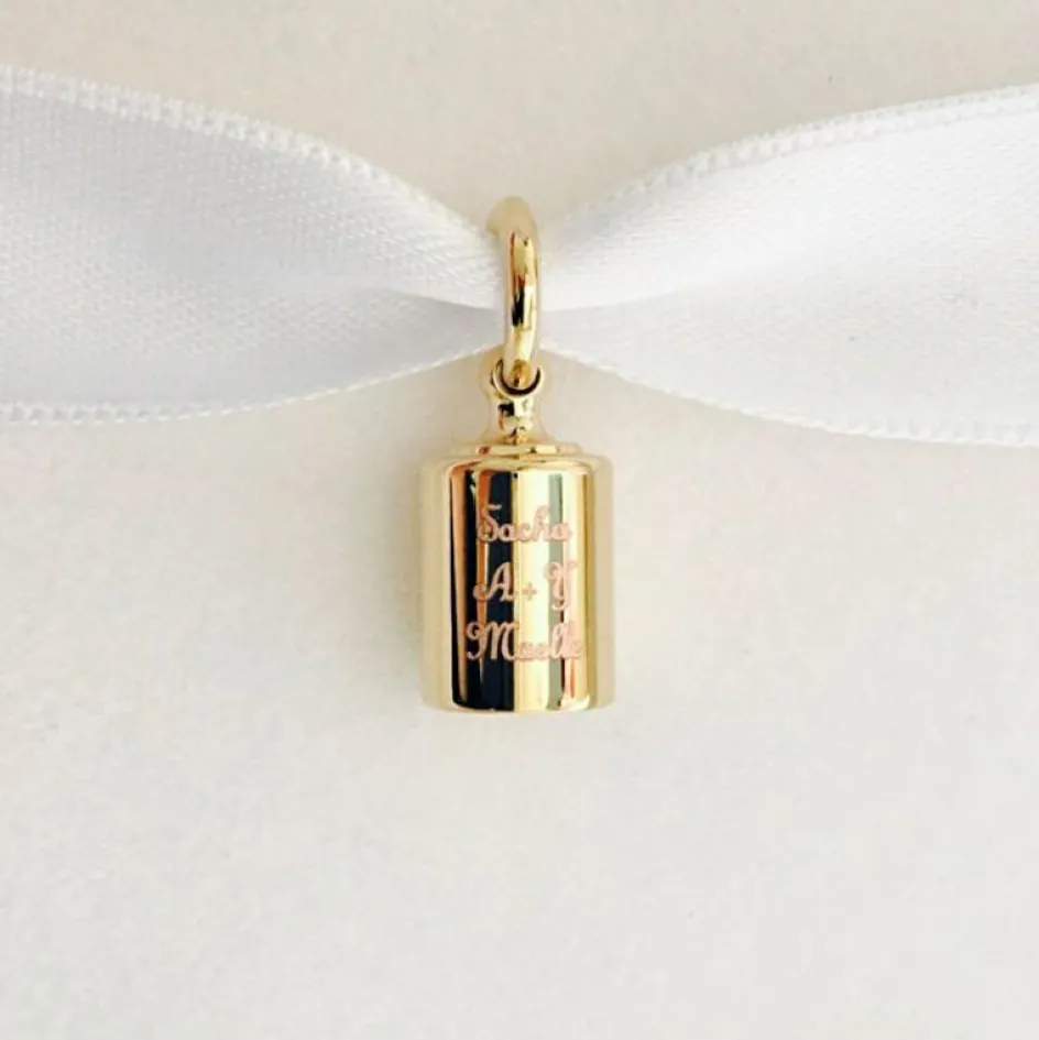 Pendentif personnalisable plaqué or jaune|Mon Petit Poids
