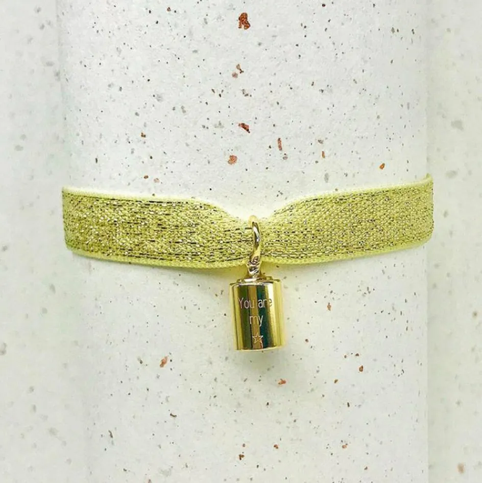 Pendentif personnalisable plaqué or jaune|Mon Petit Poids