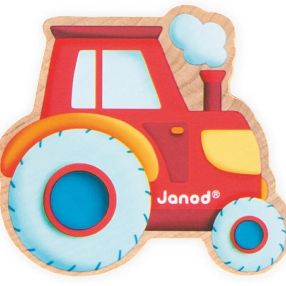 Perles à enfiler en bois Ferme potager (11 pièces)|Janod New