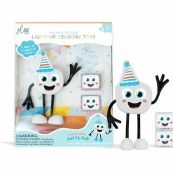 New Glo Pals Personnage Party Pal blanc et 2 cubes lumineux
