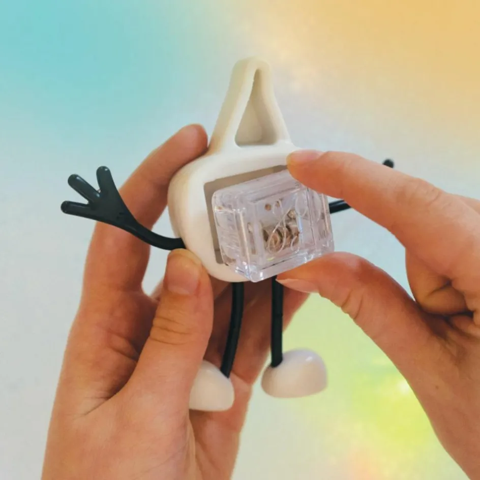 New Glo Pals Personnage Party Pal blanc et 2 cubes lumineux