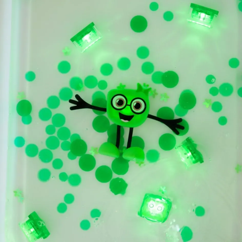 Glo Pals Personnage Pippa vert et 2 cubes lumineux