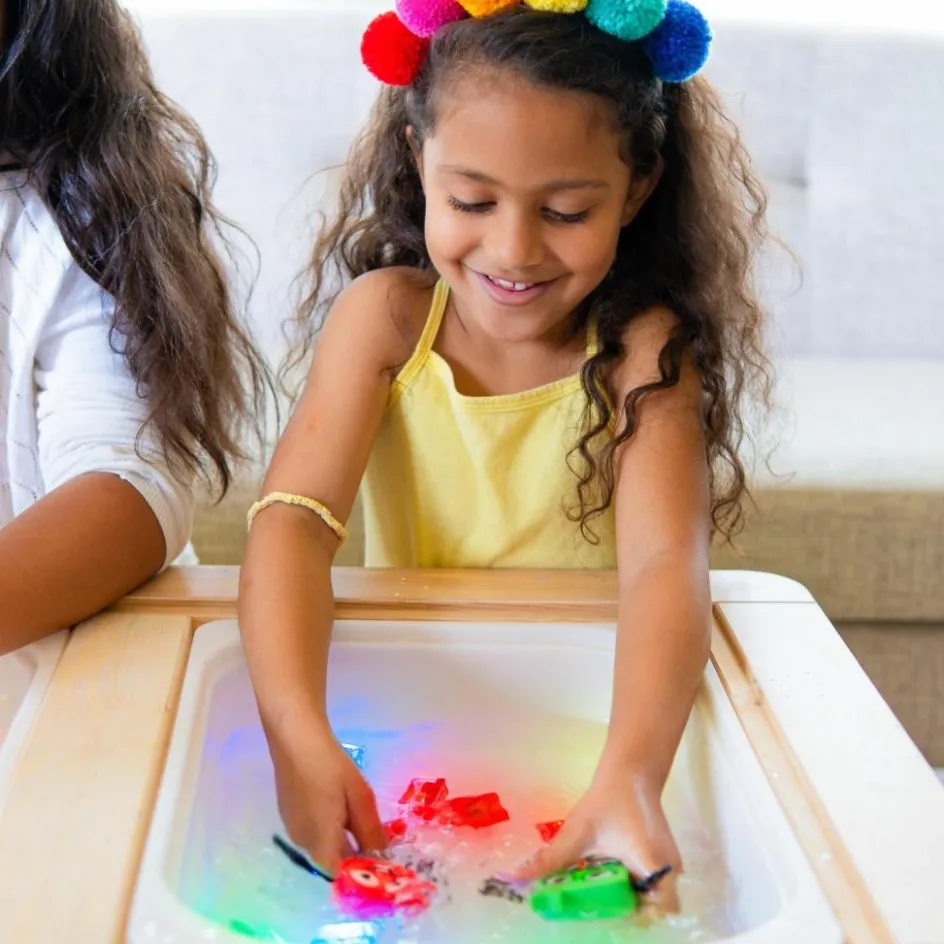 Sale Glo Pals Personnage Sammy rouge et 2 cubes lumineux