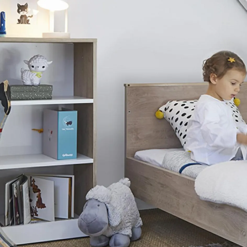 Petite bibliothèque mobile Chêne blond Marcel|Galipette Hot