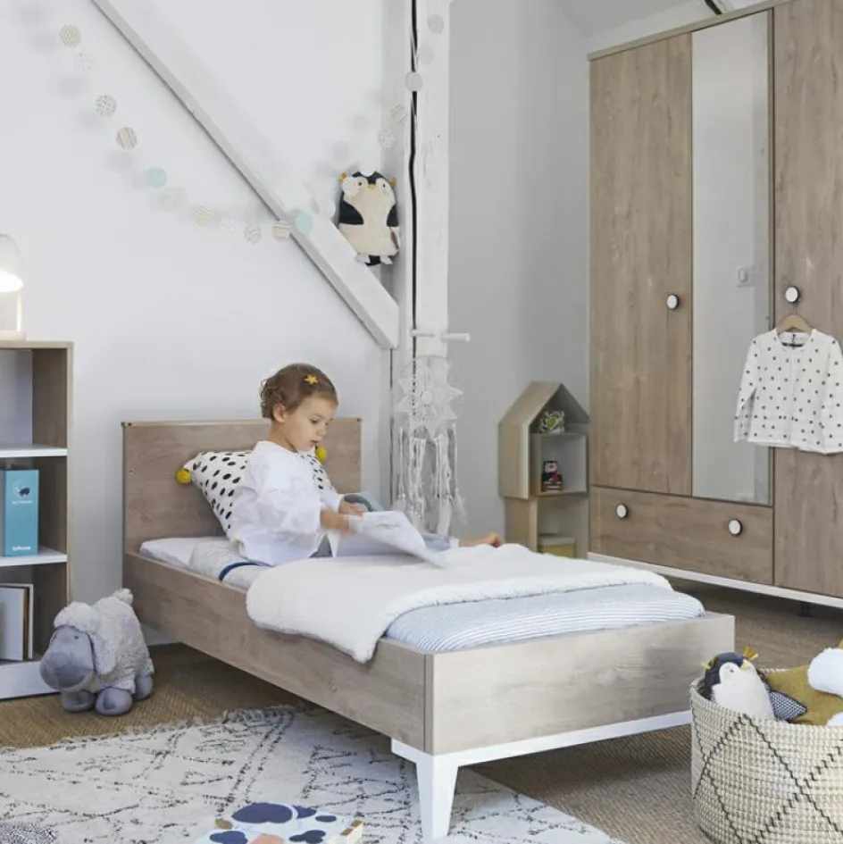 Petite bibliothèque mobile Chêne blond Marcel|Galipette Hot