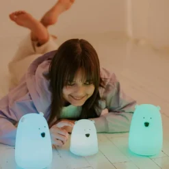 Hot Mary's Petite veilleuse Ours S Bleue