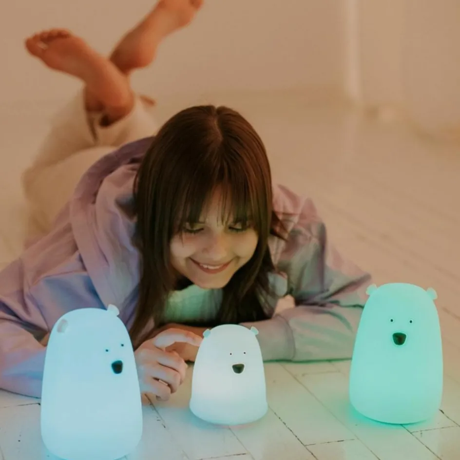 Hot Mary's Petite veilleuse Ours S Bleue