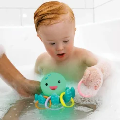 Pieuvre de bain lumineuse avec anneaux|Infantino
