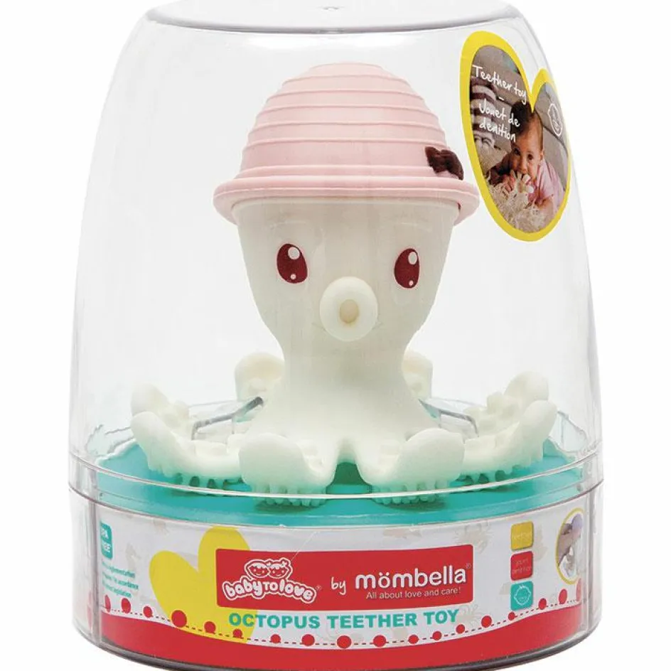 Pieuvre de dentition 3D Monbella rose pâle|Baby to Love Online