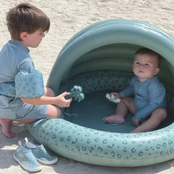 Piscine enfant avec auvent Léopard vert (100 cm)|Swim Essentials