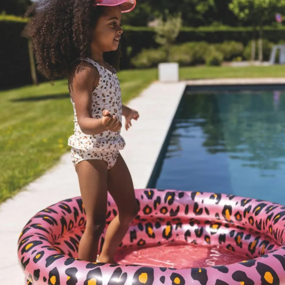 New Swim Essentials Piscine enfant Léopard rose et doré (100 cm)