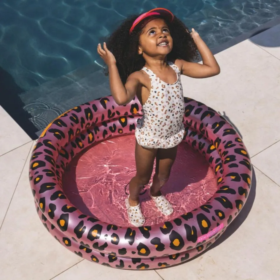 New Swim Essentials Piscine enfant Léopard rose et doré (100 cm)