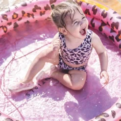 New Swim Essentials Piscine enfant Léopard rose et doré (100 cm)