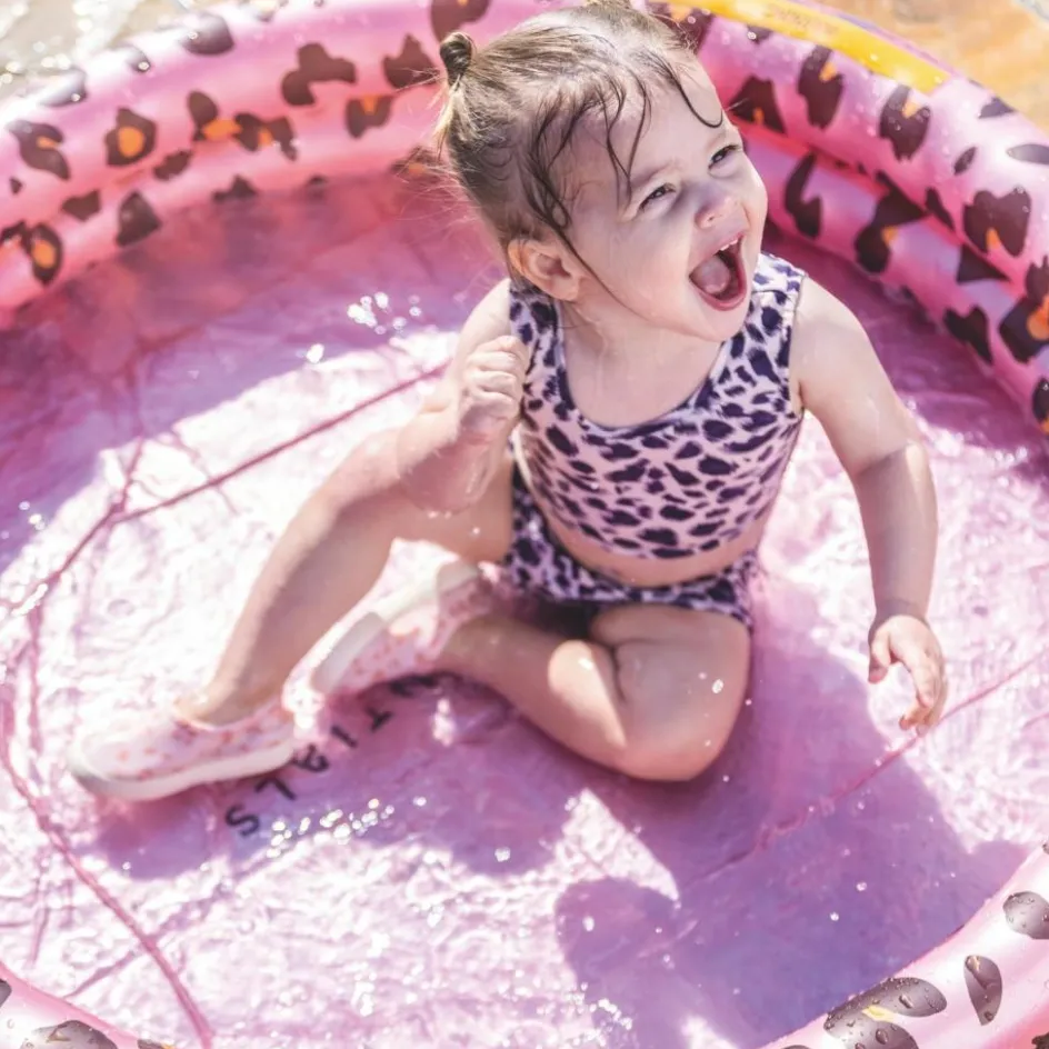 New Swim Essentials Piscine enfant Léopard rose et doré (100 cm)