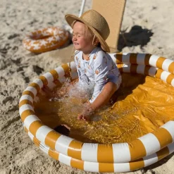 Outlet Swim Essentials Piscine enfant rayé blanc-jaune (102 cm)