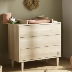 Clearance Sauthon mobilier Plan à langer pour commode Paloma Bois 3 tiroirs