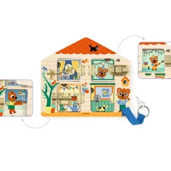 Outlet Djeco Planche à cadenas en bois Cabanalock