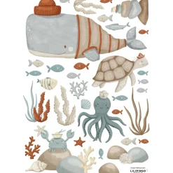 Planche de stickers A3 Animaux marins|Lilipinso New