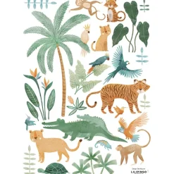 Planche de stickers A3 Animaux de la jungle|Lilipinso Clearance