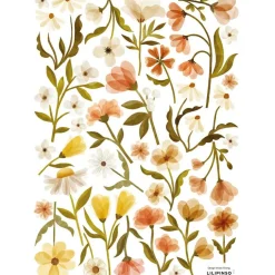 New Lilipinso Planche de stickers A3 fleurs Vintage Flowers