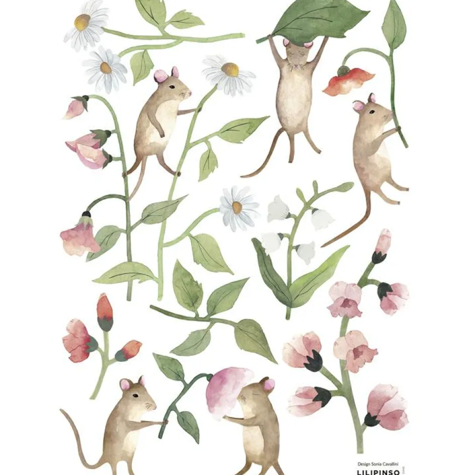 Planche de stickers A3 souris Queyran|Lilipinso Discount