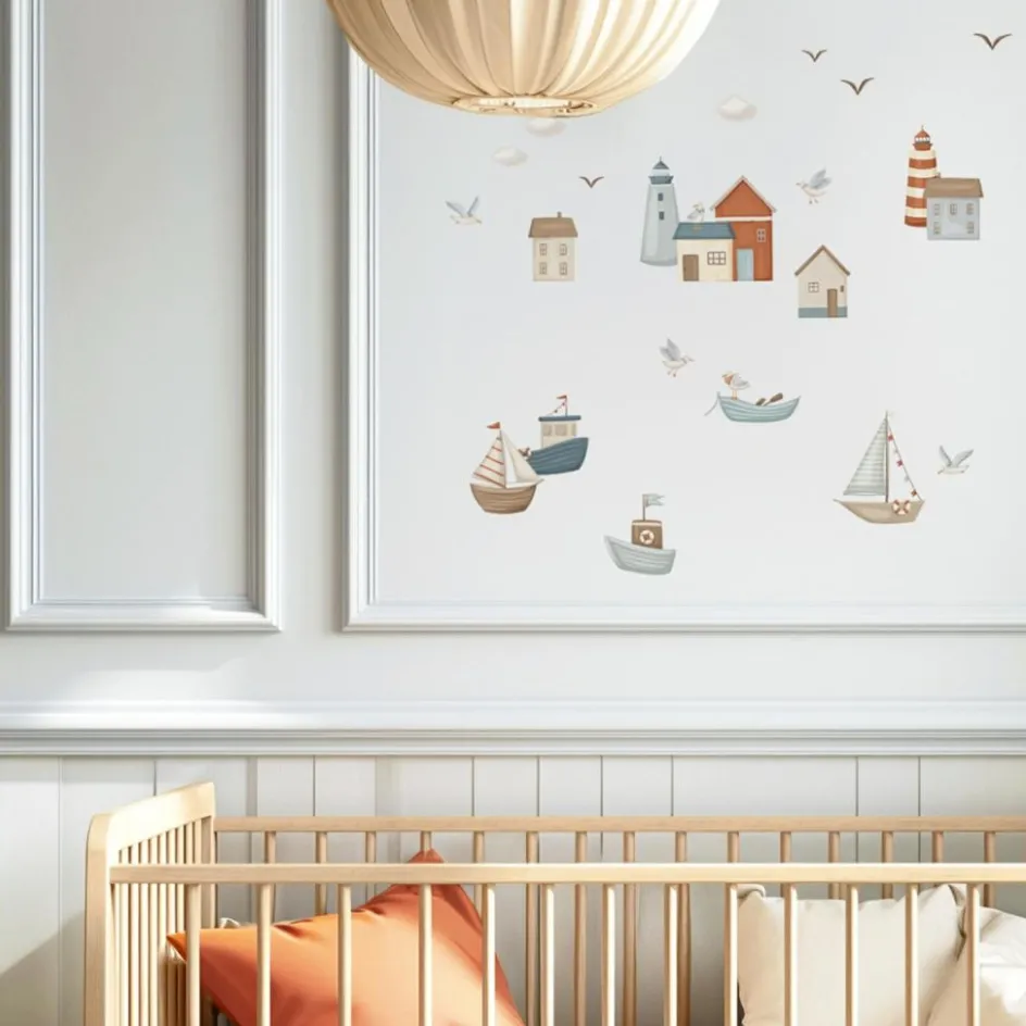 Discount Lilipinso Planche de stickers A3 Village marins