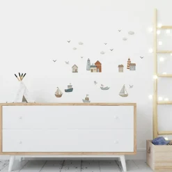 Discount Lilipinso Planche de stickers A3 Village marins