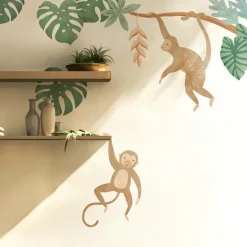 Lilipinso Planche de stickers Décor XL Singes et iguane