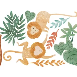 Outlet Lilipinso Planche de stickers Décor L Singes lions tamarins
