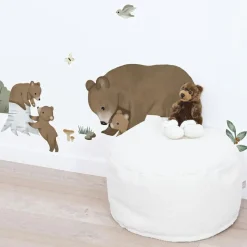 Planche de stickers L Famille Ours (64 x 90 cm)|Lilipinso