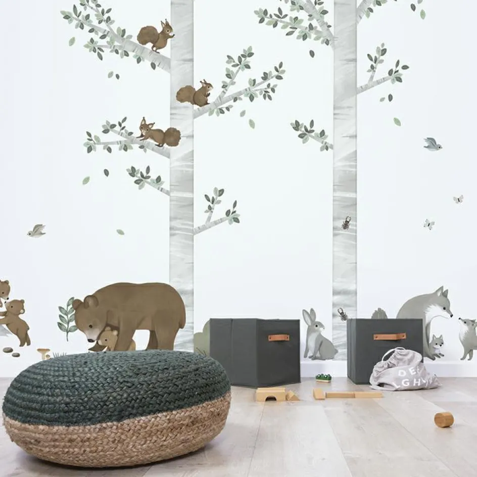 Planche de stickers L Famille Ours (64 x 90 cm)|Lilipinso