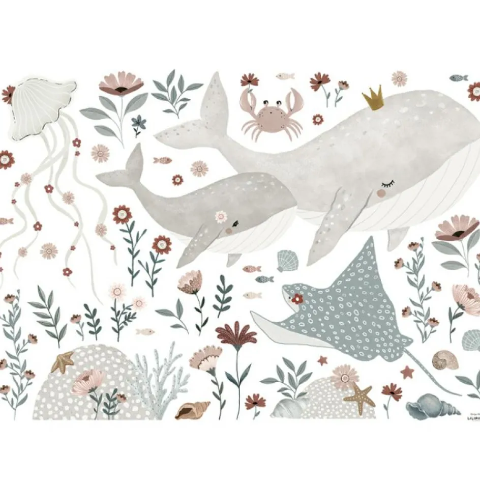 Sale Lilipinso Planche de stickers Under the sea (90 x 64 cm)