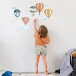 Planche easy stickers Montgolfière aquarelle|Mimi'lou