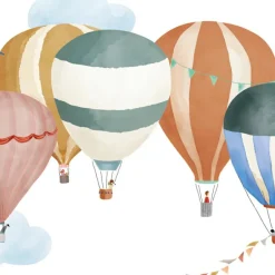 Planche easy stickers Montgolfière aquarelle|Mimi'lou