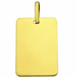 Sale Premiers Bijoux Plaque rectangulaire unie à graver 17 x 12 mm (or jaune 750°)