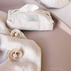 Pochette à lingettes rayures marron|Cam Cam Copenhagen Sale