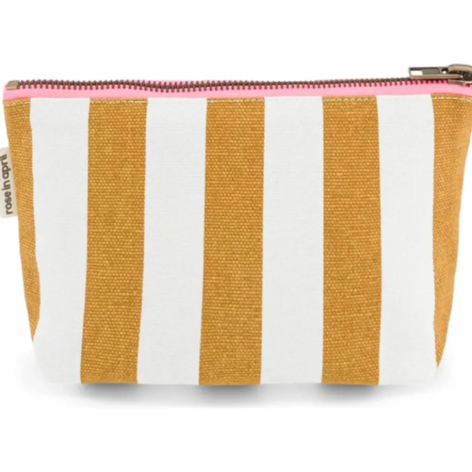 Pochette Sofia rayée Caramel|Rose in April Hot