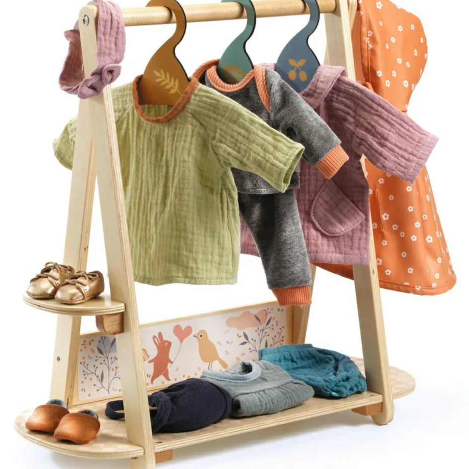Portant à vêtement Pomea pour poupée|Djeco Best